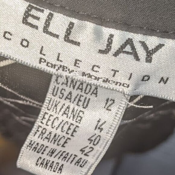 VINTAGE Montreal Desginer ELL JAY Unique Black and White Top Fits 14-16 - Picture 4 of 4